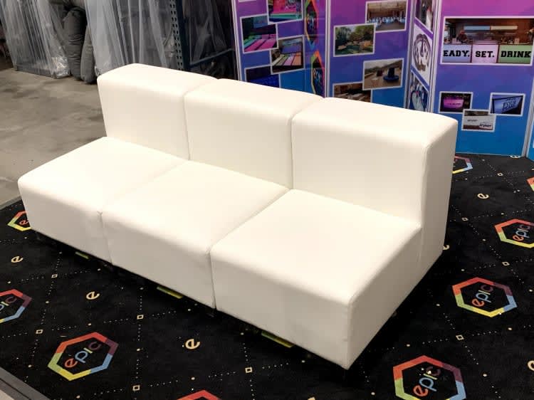 Mondrian Armless Sofa - White view 3