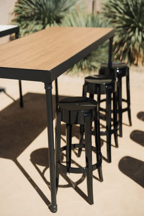 Edison Bar Table - Natural Wood Top view 4