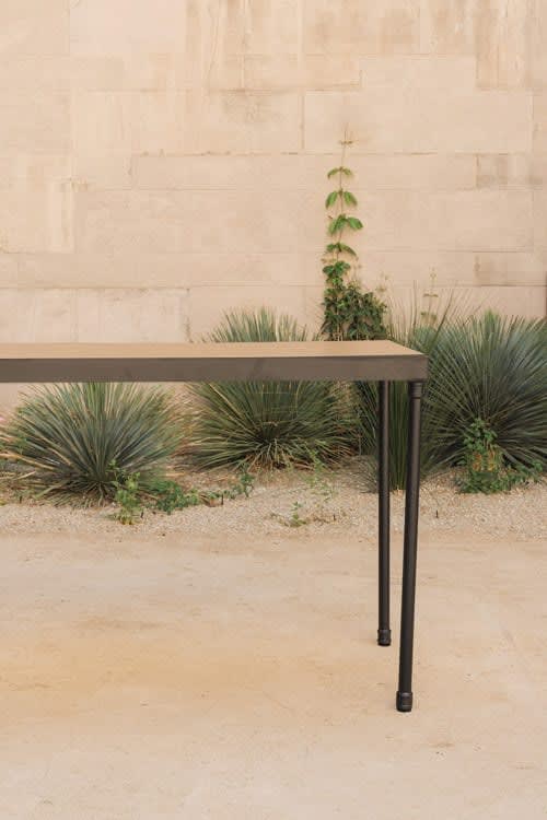 Edison Bar Table - Natural Wood Top view 5