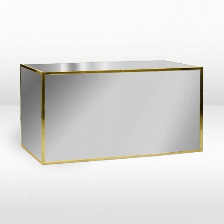 6ft Avenue Bar - Gold Frame / Silver Mirror Inserts view 2