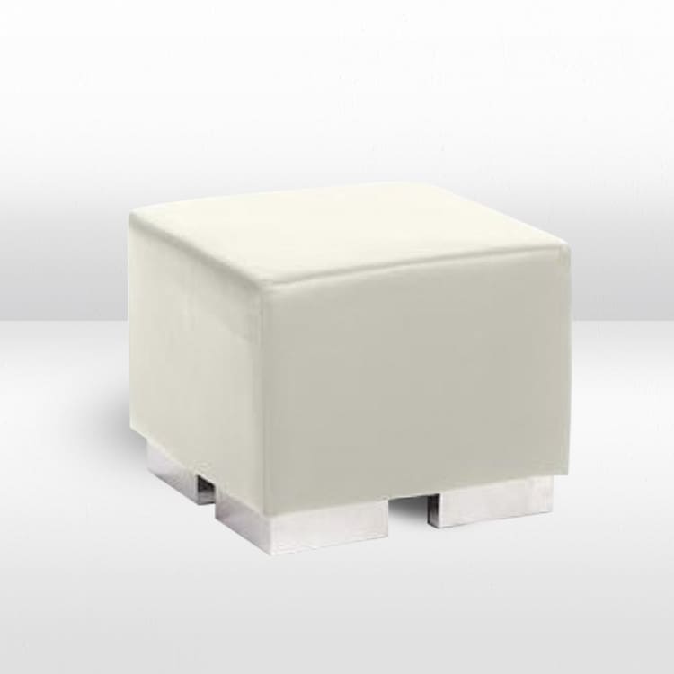 Cube Ottoman - White view 5