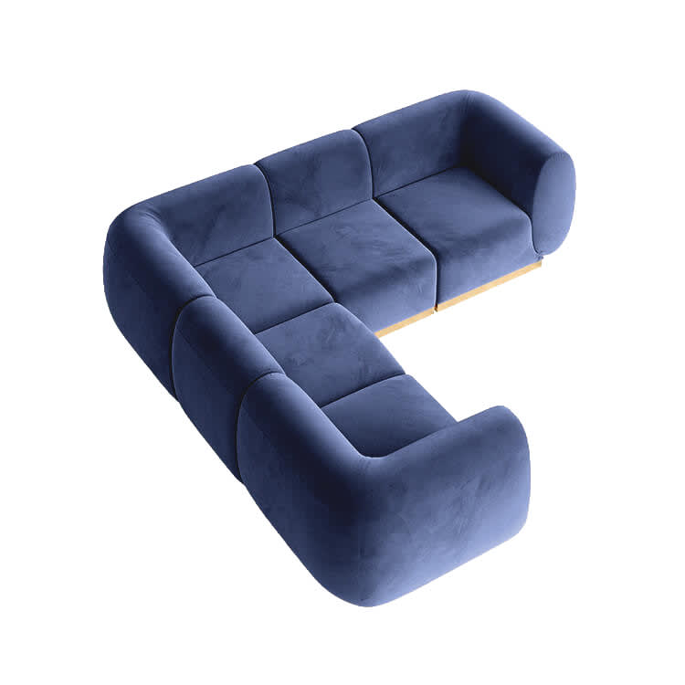 Colette L Sofa - Sapphire
