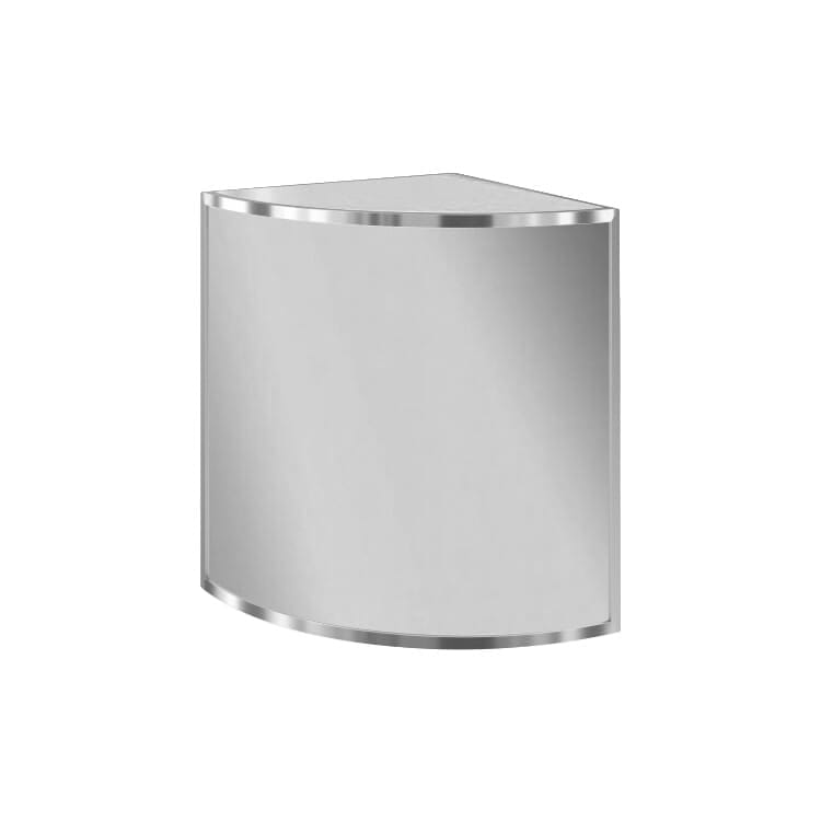 Rounded Corner Avenue Bar - Silver Frame / Silver Mirror Inserts