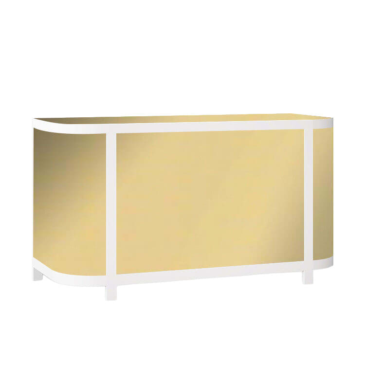 Chandler Bar - White / Gold Mirror Inserts