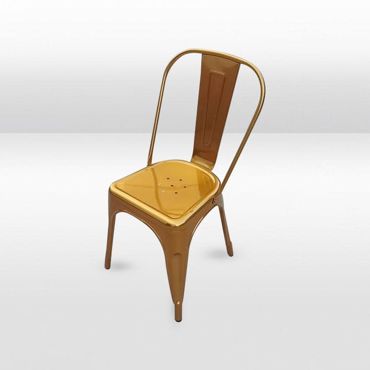 Gold Tolix Dining Chair view 2