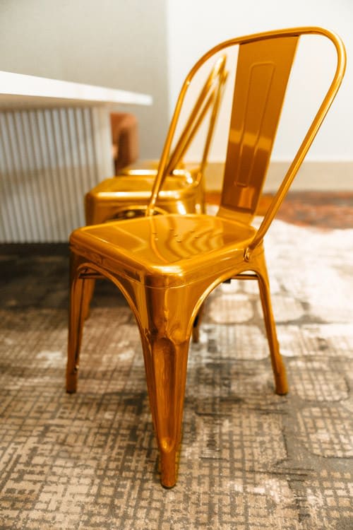 Gold Tolix Dining Chair view 4