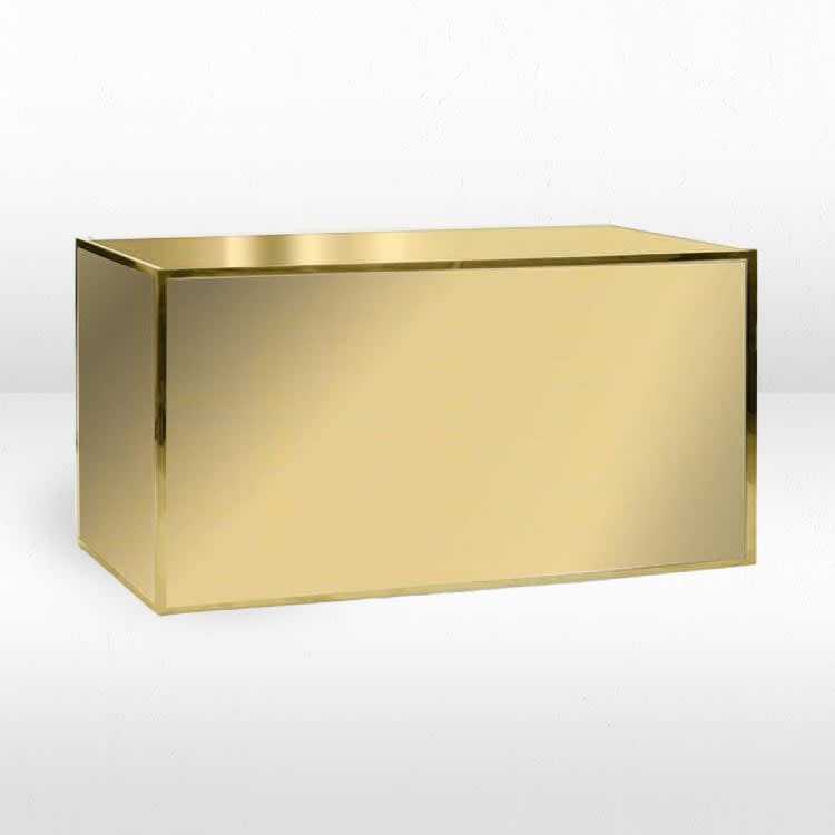 6ft Avenue Bar - Flat Gold Frame / Gold Mirror Inserts view 2