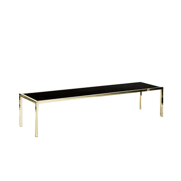 Bentley Coffee Table - Gold Frame / Black Matte Top
