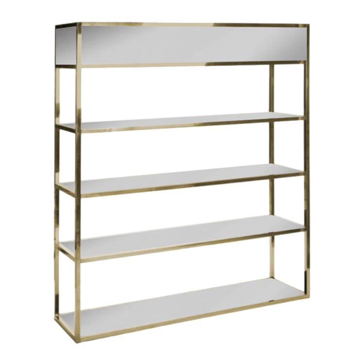 Essex Barback  - Flat Gold Frame / Silver Mirror Inserts