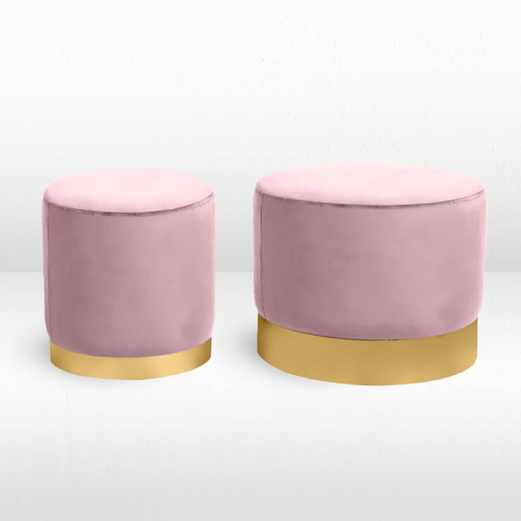 Ottoman Set - Wee and Stout - Dusty Rose view 2