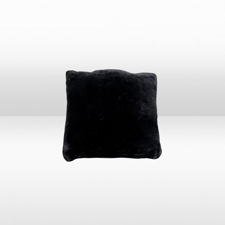 Black Plush Pillow view 2