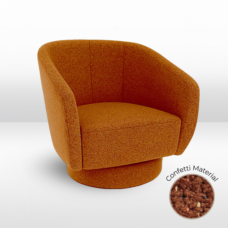 Avery Chair - Confetti Rust view 5