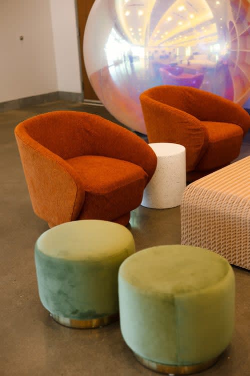 Avery Chair - Confetti Rust view 4