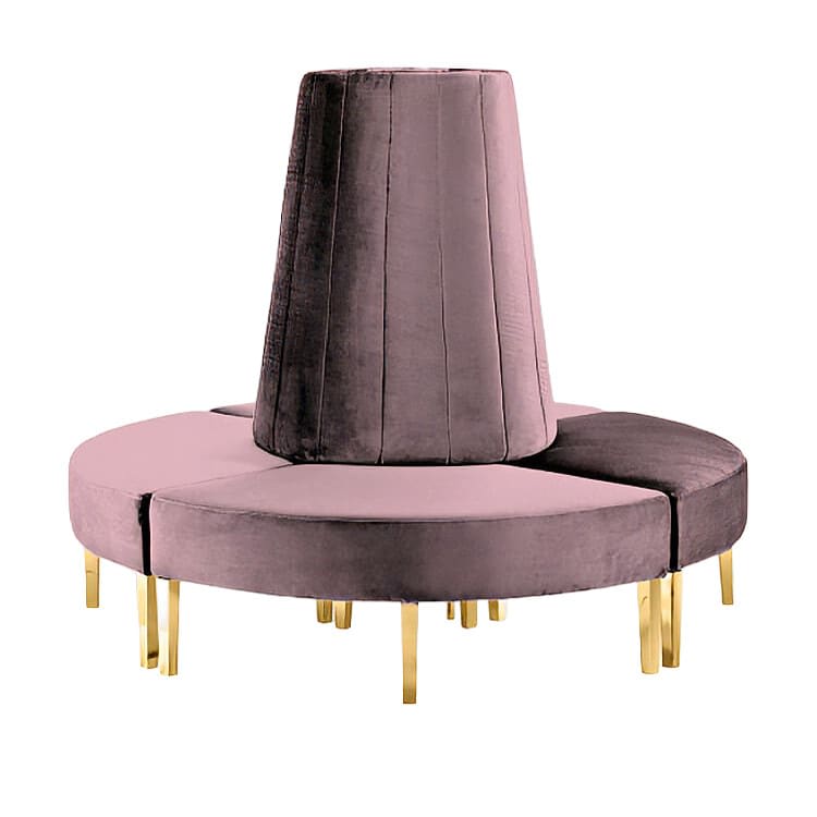 Kincaid Circle Sofa - Dusty Rose