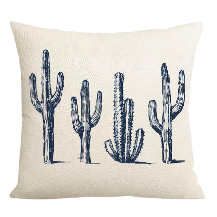 Cactus Sketch Pillow