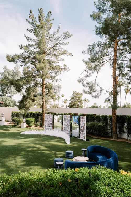 Reese Round Ottoman - Sapphire view 3