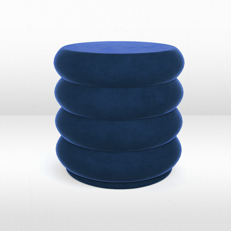 Reese Round Ottoman - Sapphire view 4