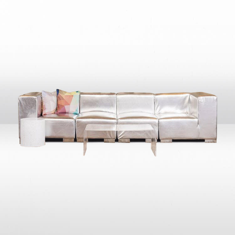 Mondrian Sofa XL - Silver Metallic view 3