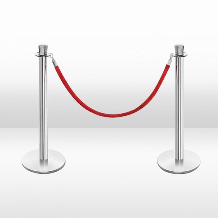 Chrome Stanchion - Round Modern view 3