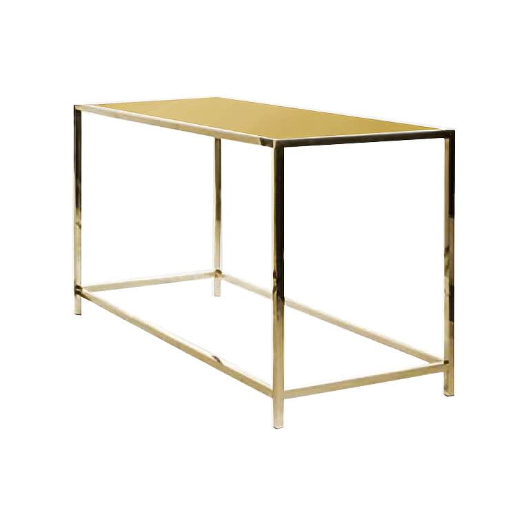 Rivington Flat Gold Communal Table / Gold Mirror Top