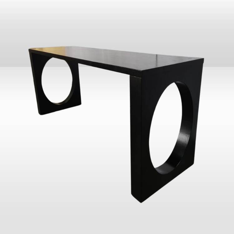 Flint Wood Communal Table - Black view 4