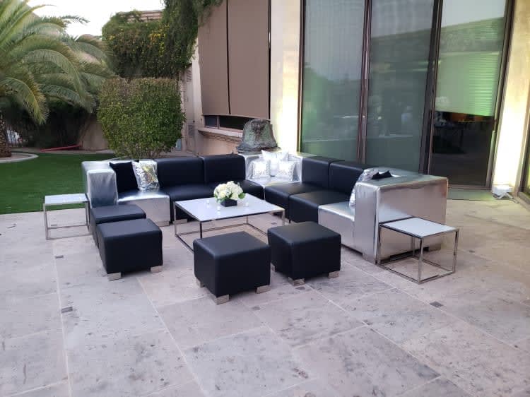 Cube Ottoman - Black view 2