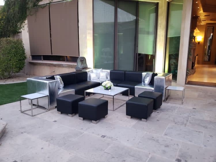 Cube Ottoman - Black view 3