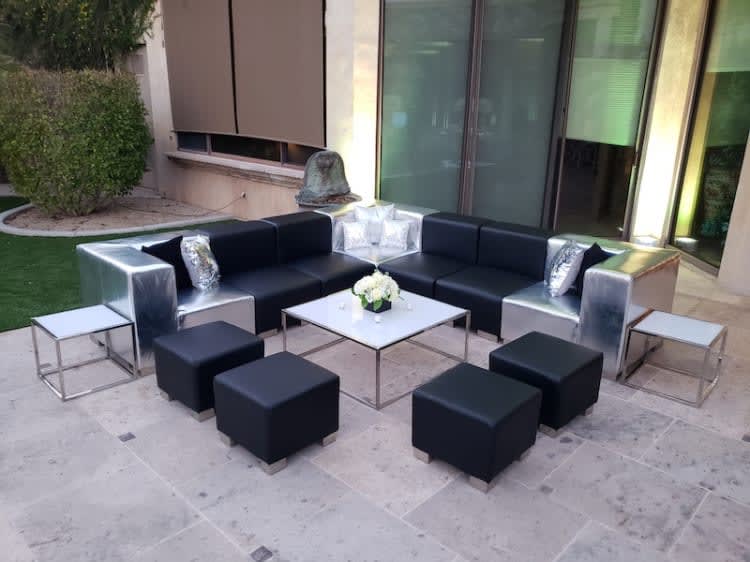 Cube Ottoman - Black view 4