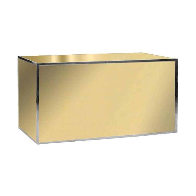 6ft Avenue Bar - Silver Frame / Gold Mirror Inserts