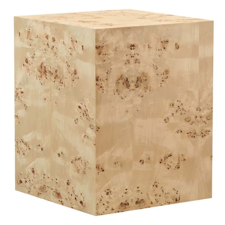 Burl Natural Square Side Table view 2
