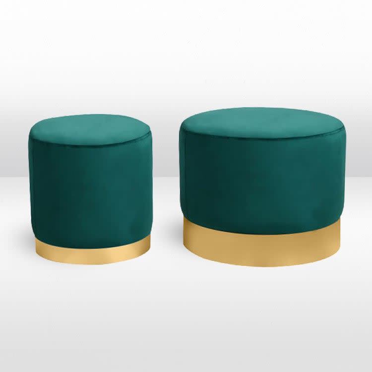 Wee and Stout Ottoman Set - Emerald view 2