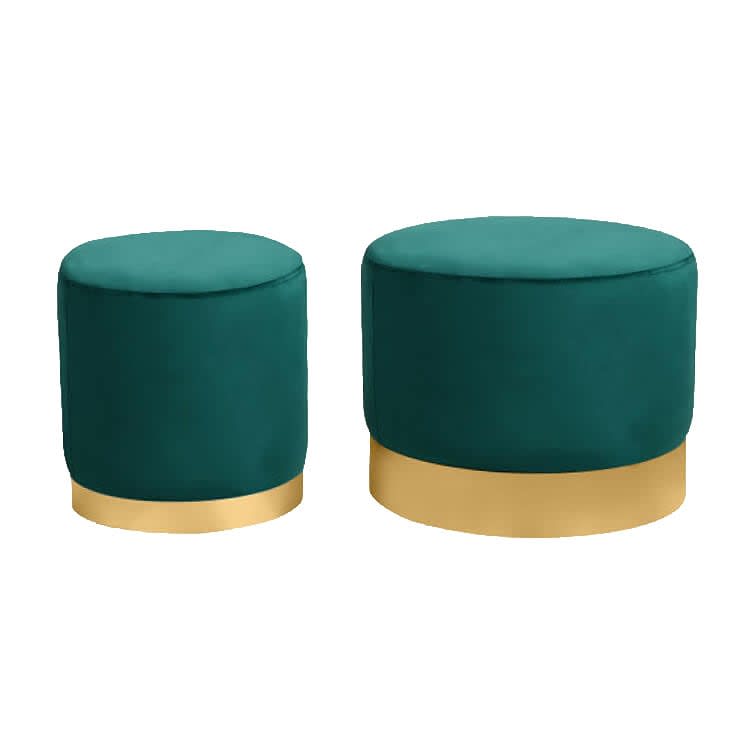 Wee and Stout Ottoman Set - Emerald