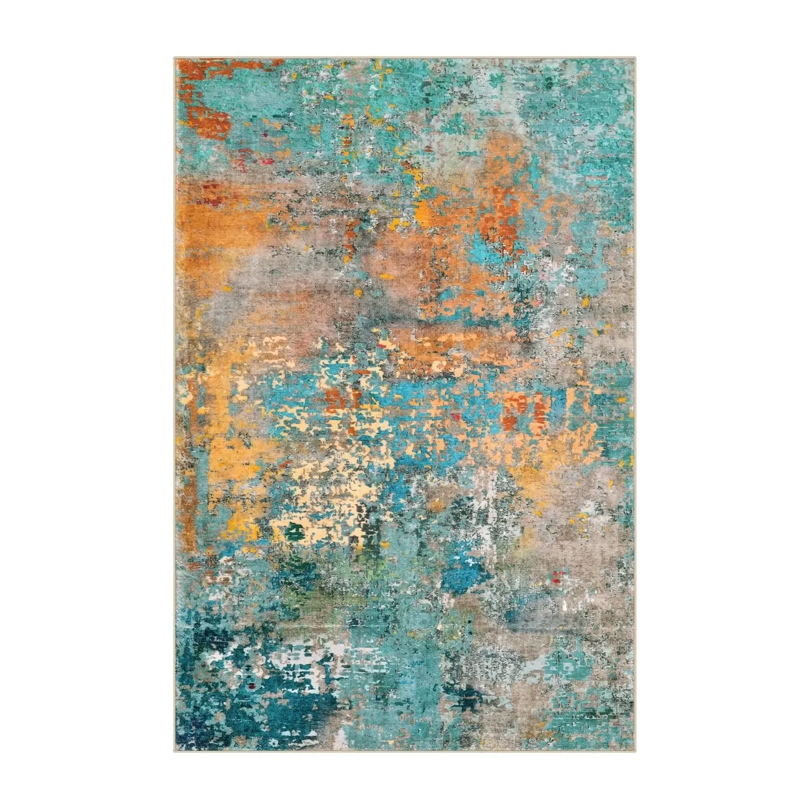 Rustic Teal Area Rug