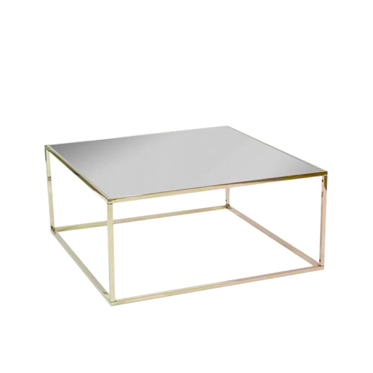 Carlton Gold Coffee Table / Silver Mirror Top