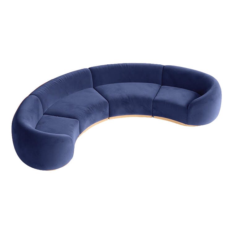 Cascade Crescent Sofa - Sapphire