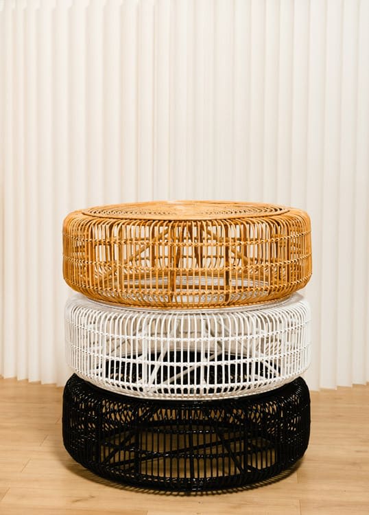 Benni Rattan Coffee Table - White view 4