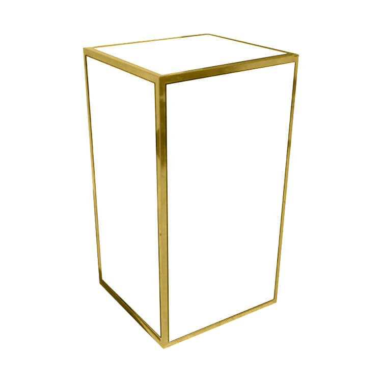 Avenue Tower - Gold Frame / White Inserts