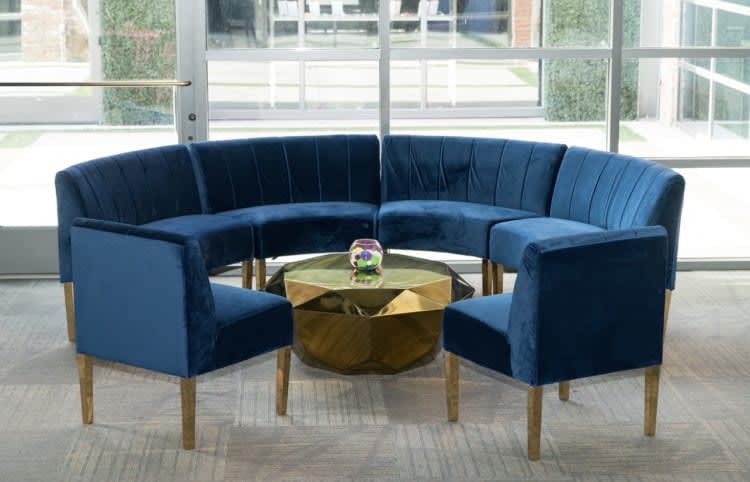 Kincaid Crescent Sofa - Sapphire view 2