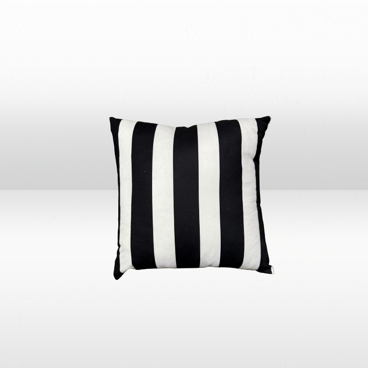 Black and White Stripe Pillow view 3