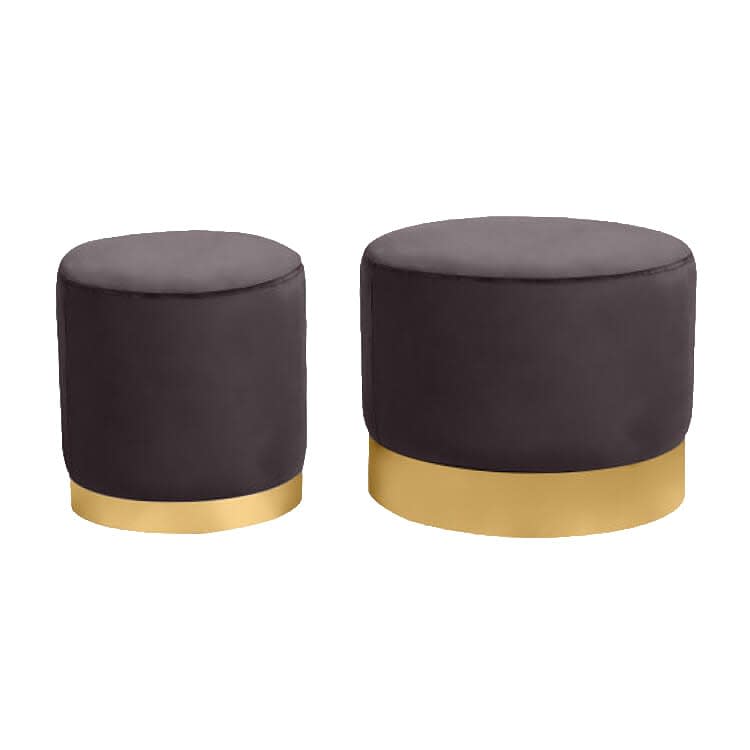 Wee and Stout Ottoman Set - Graphite
