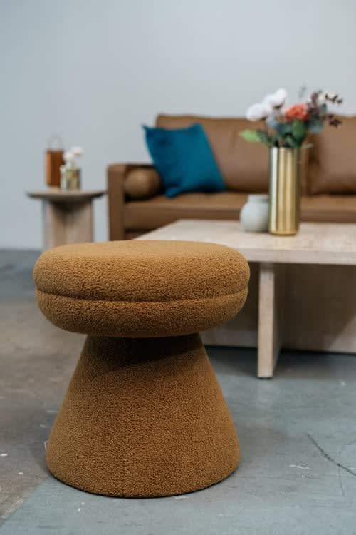 Zoe Ottoman - Brown view 2
