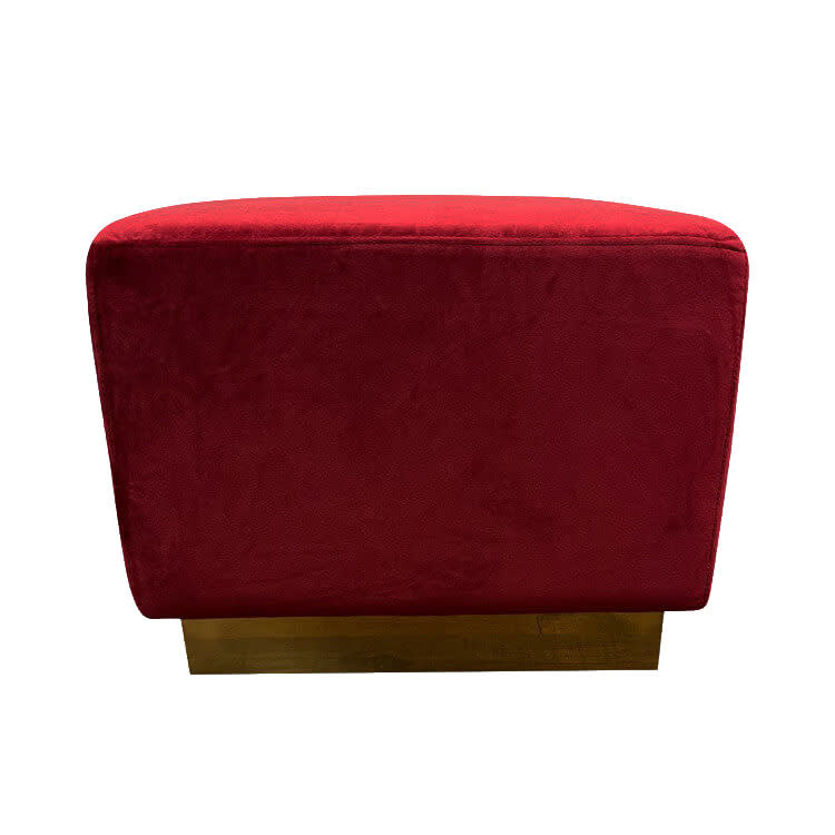 Colette Cube Ottoman - Crimson