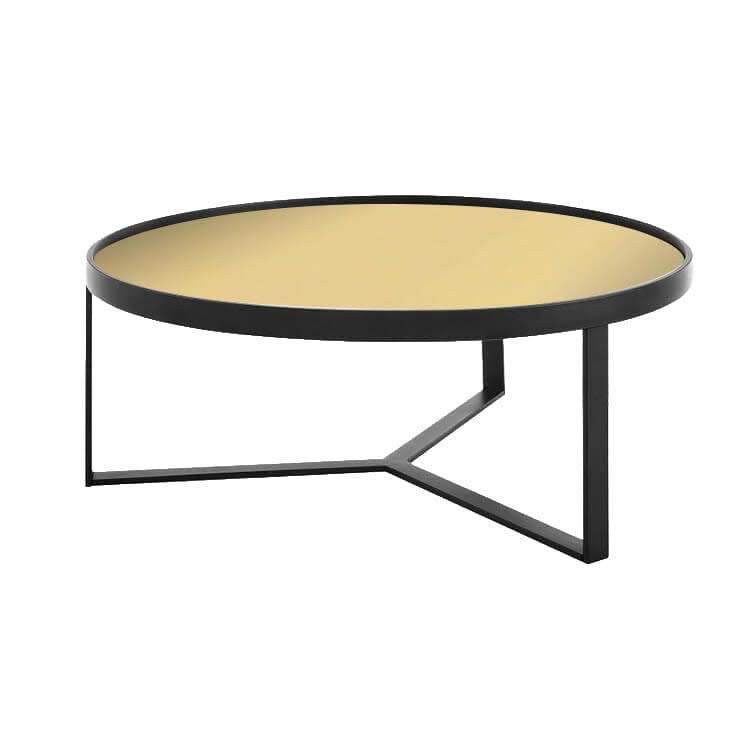 Baylor Coffee Table Black /  Gold Mirror Top