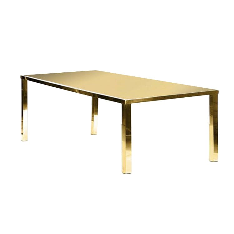 Metropolitan Communal Table - Flat Gold Frame / Gold Mirror