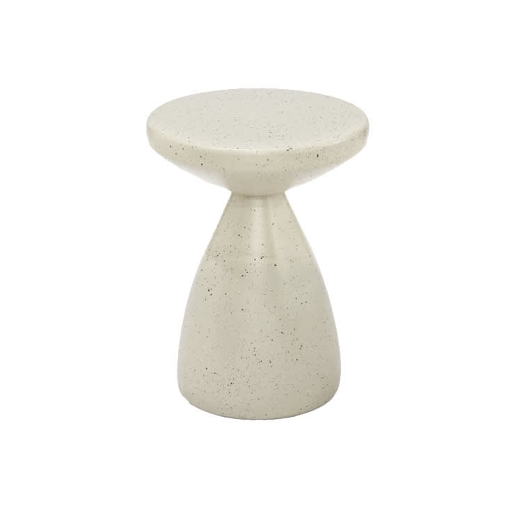 Akina Terrazo Side Table - Cream