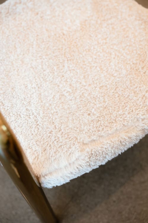 Eton Gold Accent Chair with Ivory Shearling Seat view 3