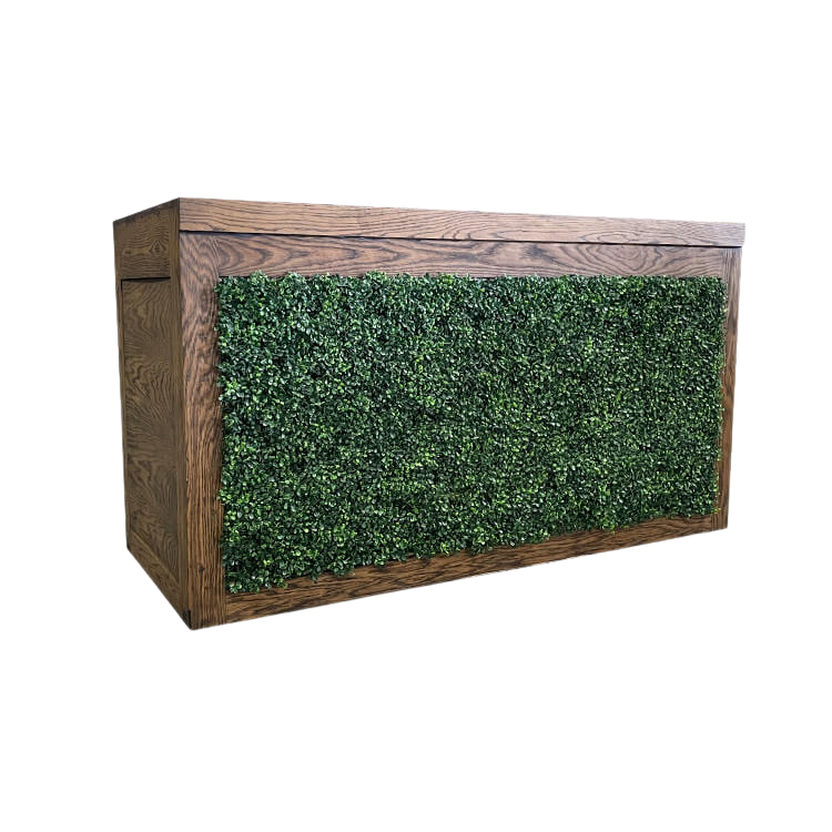 Brooks 6ft Wood Bar - Greenery Front/Sides