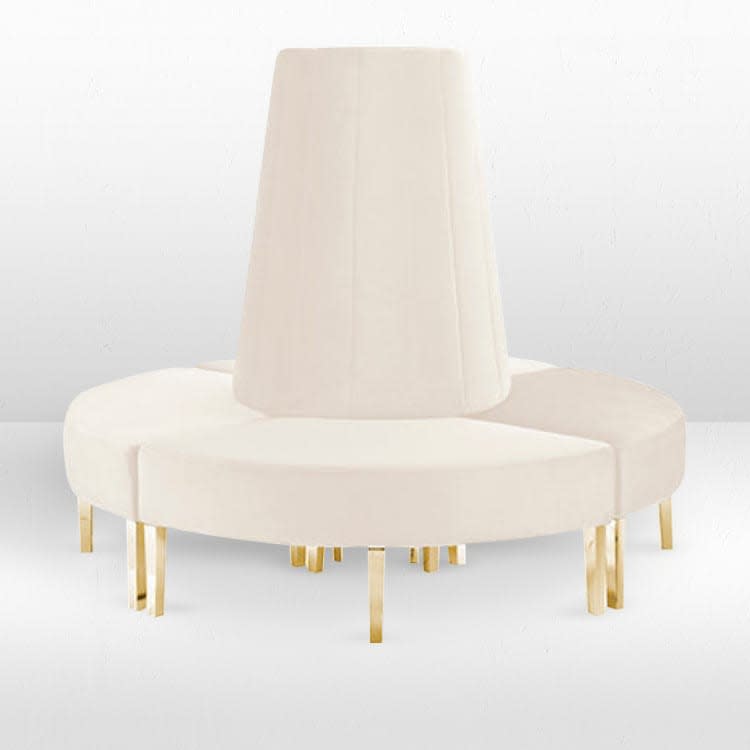 Kincaid Circle Sofa - White view 8