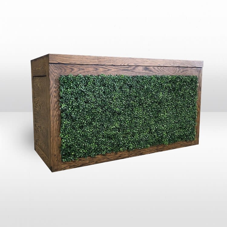 Brooks 6ft Wood Bar - Greenery Front/Sides view 3