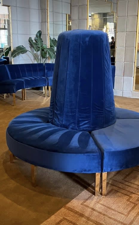 Kincaid Circle Sofa - Sapphire view 4